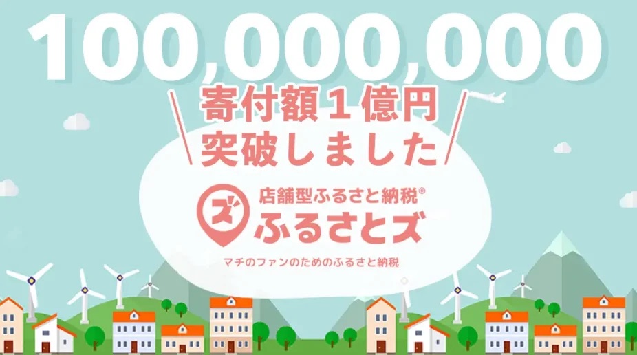 寄付額1億円突破しました