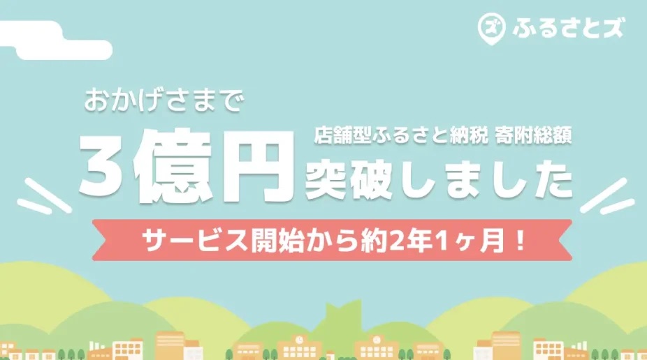 おかげさまで3億円突破しました